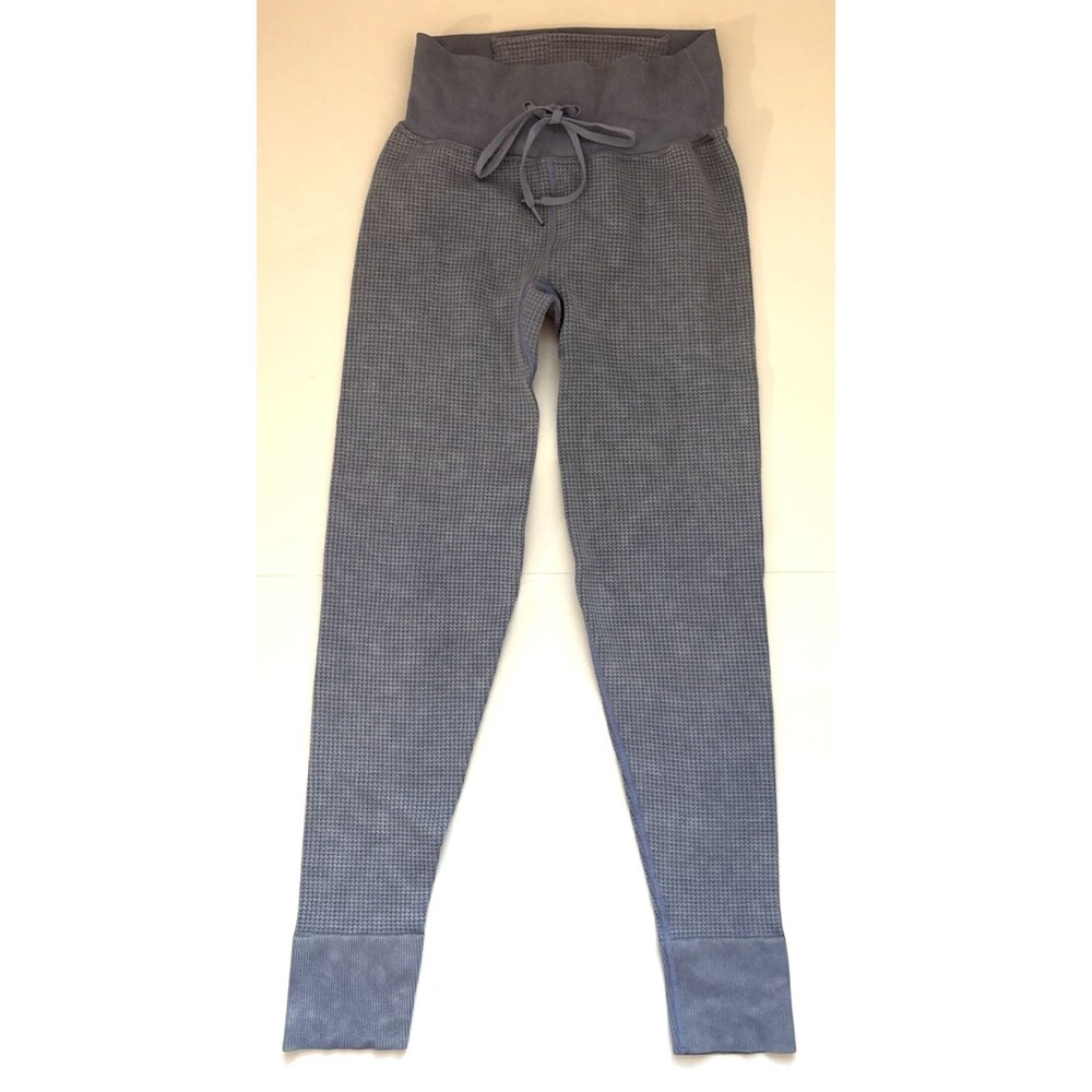 Women's Victorais Secret PINK Active Blue Waffle Knit Jogger Pants Workout Sz S